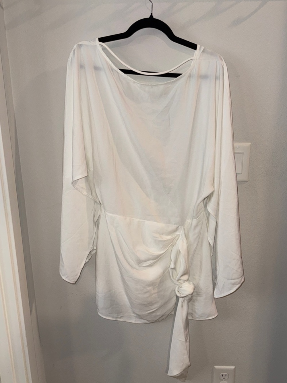 Showpo Zoey Tie Deep V Back Mini Dress